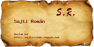 Sajti Román névjegykártya